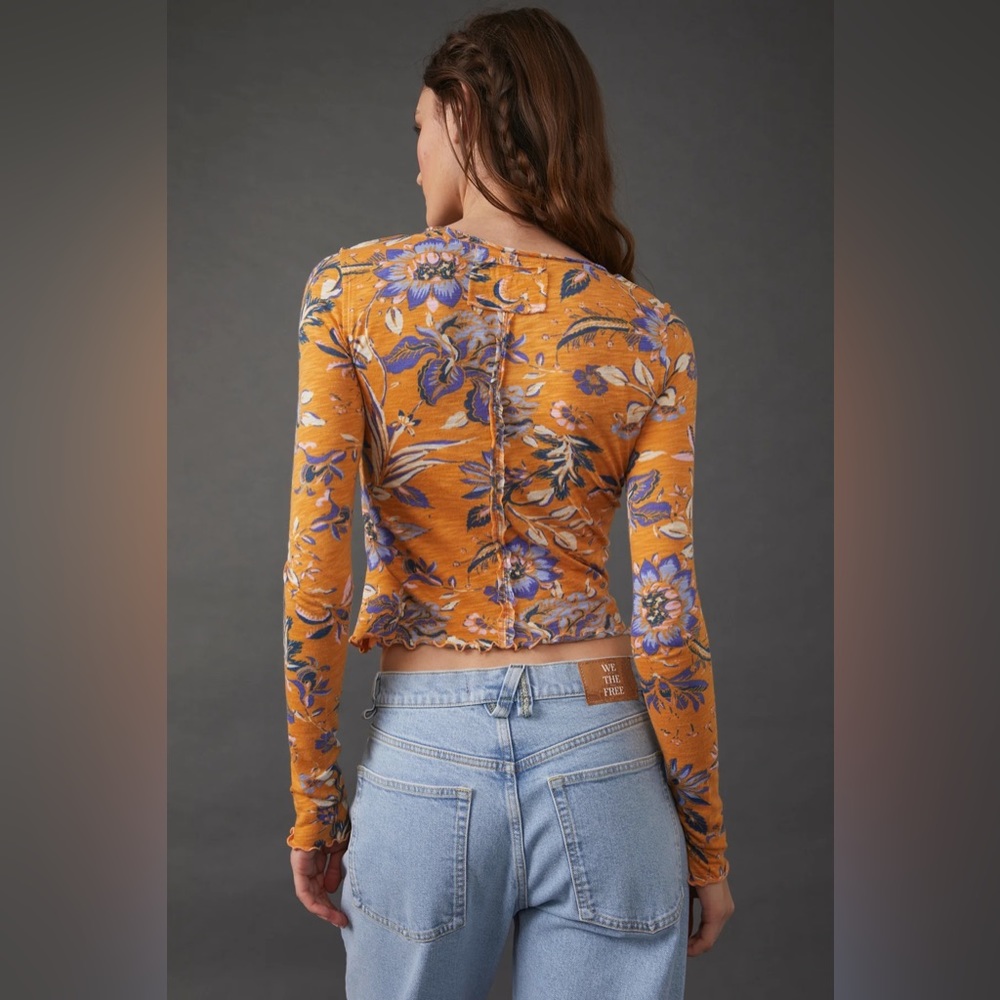 🚨🆕FINAL SALE PRICE🚨FREE PEOPLE DREAMED OF YOU TEE-HONEY COMBO - Picture 5 of 16